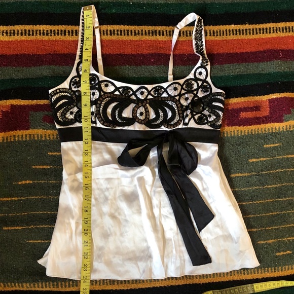 Bebe silk blend beaded tank top - Picture 6 of 8